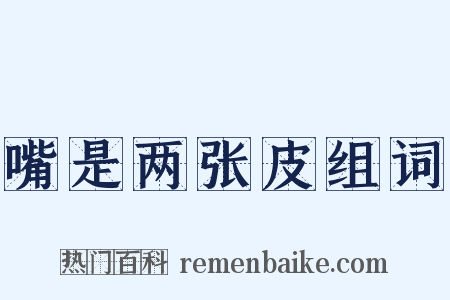 嘴是两张皮组词是什么意思的图片